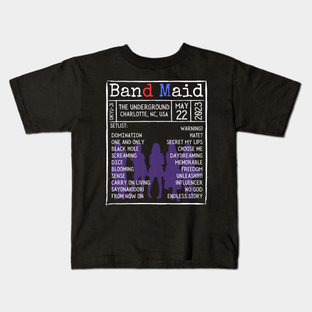 Band Maid Charlotte May 2023 Kids T-Shirt by Daz Art & Designs